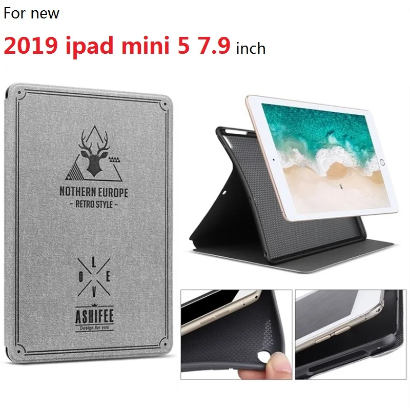 Чехол для нового 2019 ipad mini 5 7 9 планшет охватывает защитный кожаный Стенд случаях