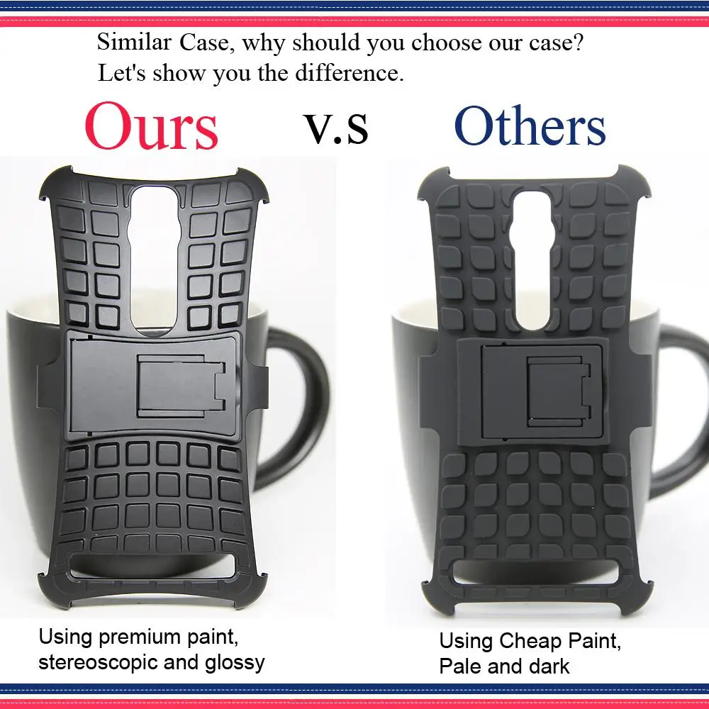 Двухслойный ПК + ТПУ прочный от смешанного воздействия защитный жесткий чехол