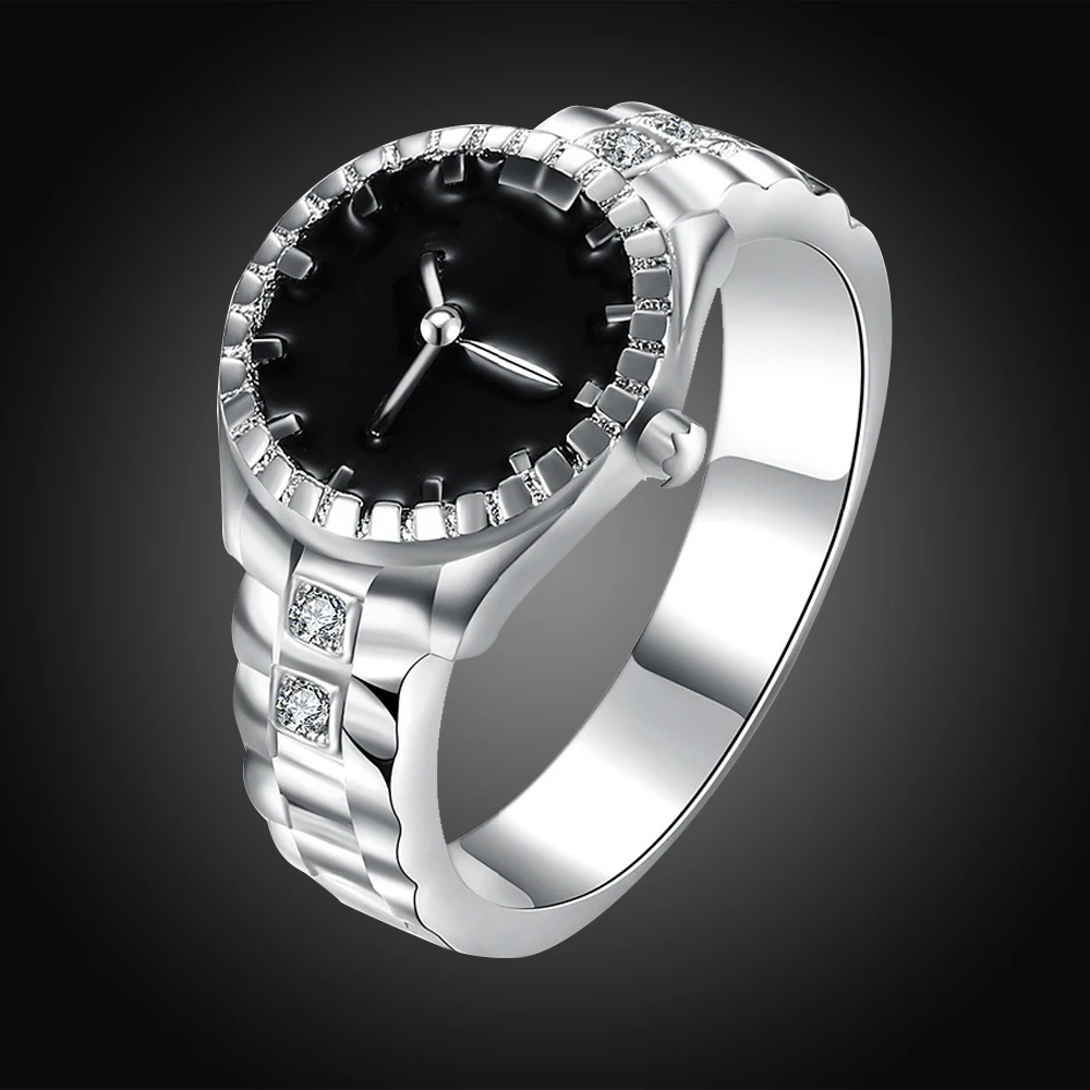 CC ювелирные изделия посеребренные модные круглые часы кольца для женщин модное