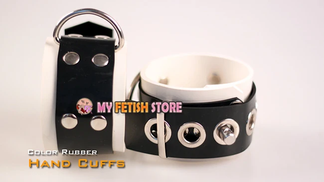 

(DM5534) Natural Latex Pure Handmade Rubber Hand/Wrist Cuffs Red The Alternative Slave Bandage Can Be Locked Rubber Fetish
