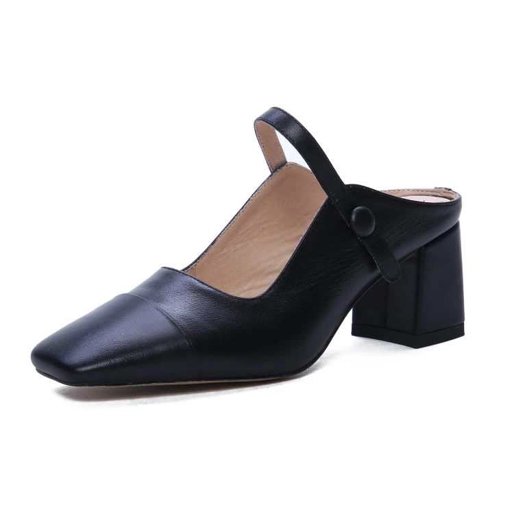 MLJUESE 2019 для женщин шлёпанцы из коровьей кожи туфли с ремешком и пряжкой