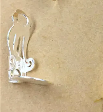 silver SEA MEW, 100 шт, 10 мм, железные клипсы для ушей для женщин, не пирсинг, серьга в виде клипсы, проволока для ушей, крючки, фурнитура для изготовления ювелирных изделий - Цвет: silver