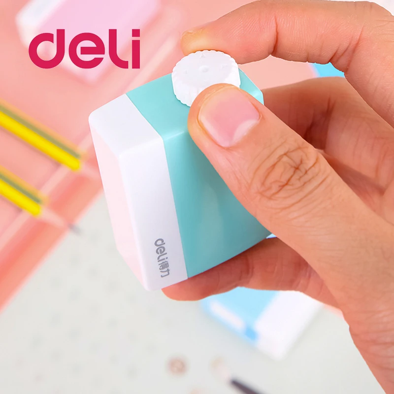 Deli 1 шт. новинка регулируемая Толстая точилка для карандашей творческие чувства