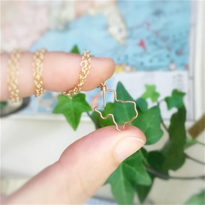 30 шт./лот модная карта США Техас Джорджия штат Алабама ожерелье с подвеской