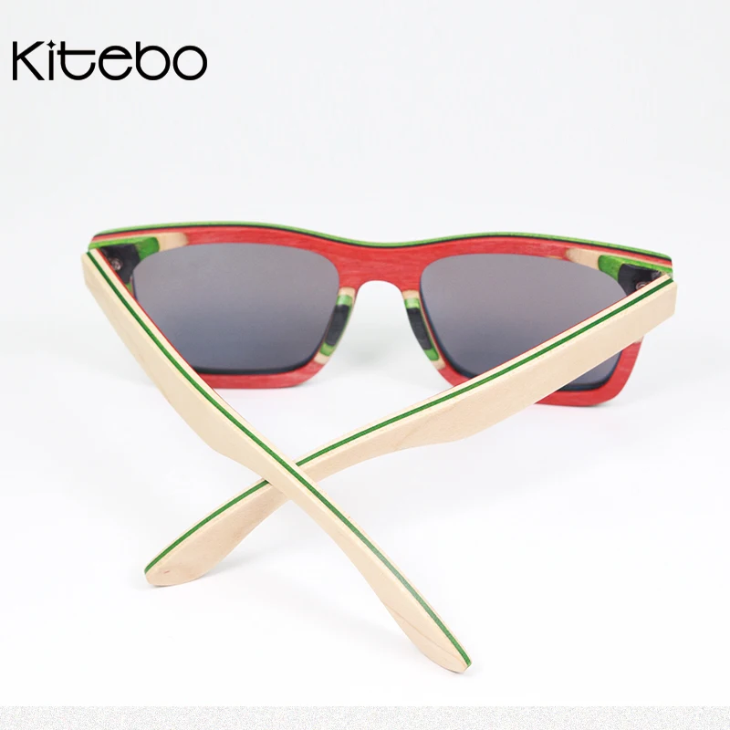 KITEBO поляризованные старинные деревянные очки мужчины бамбуковые солнцезащитные