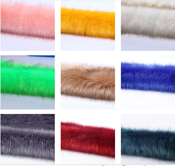 

High-grade Dye tip faux fox fur,Super soft and thick felt cloth plush fabric,Fur clothing materials,170cm*45cm(half yard)/pcs