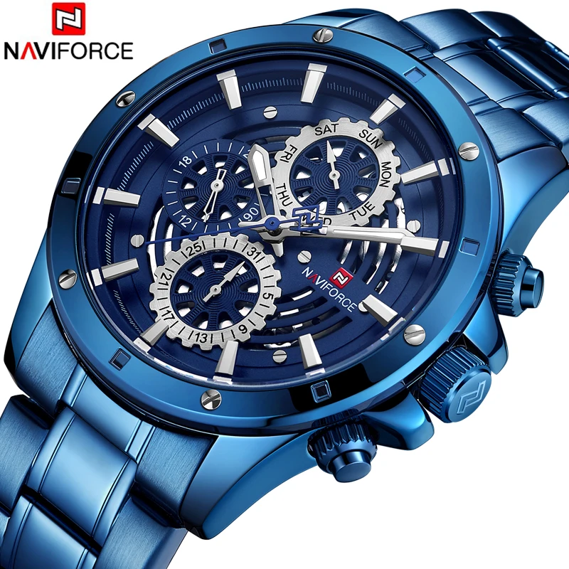 Топ люксовый бренд NAVIFORCE 2019 новые мужские уличные спортивные кварцевые часы