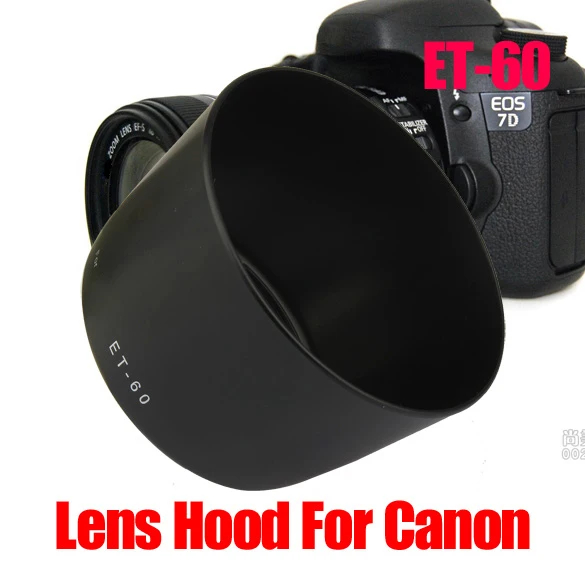 Черная сменная бленда для объектива Canon EF S 55 250 мм F/4 5 6 IS ET 60 ET60 600D ES88 HB|lens hood for canon|lens