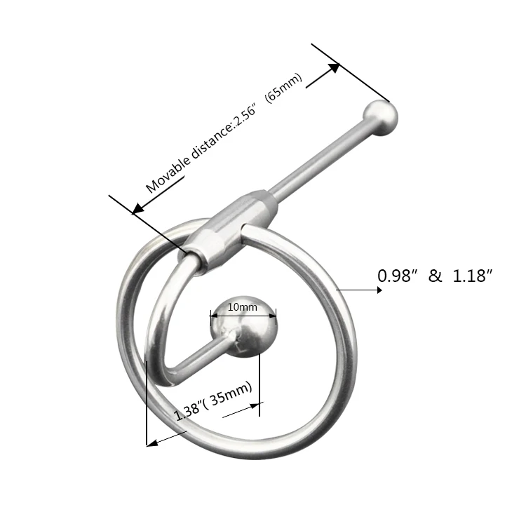 Male Stainless Steel Urethra Catheter with 2 size Cock ring Penis Urinary Plug Sex Toy Adult Game Stimulate Dilator A224 | Красота и