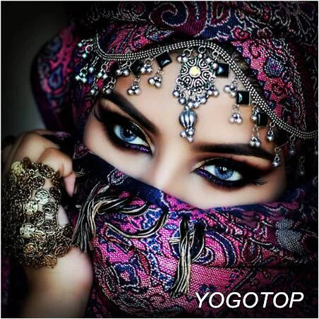 YOGOTOP DIY Алмазная вышивка крестиком домашний декор в масках красивые глаза Алмазная мозаика квадратная Алмазная вышивка ZB900 - Цвет: Бургундия