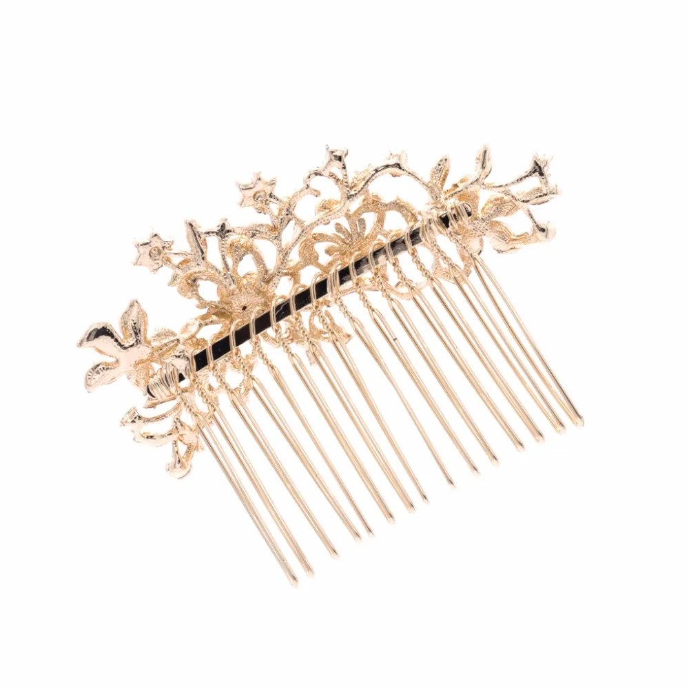 Женский гребень для волос свадьбы шпильки аксессуары с прозрачными стразами 2251R |