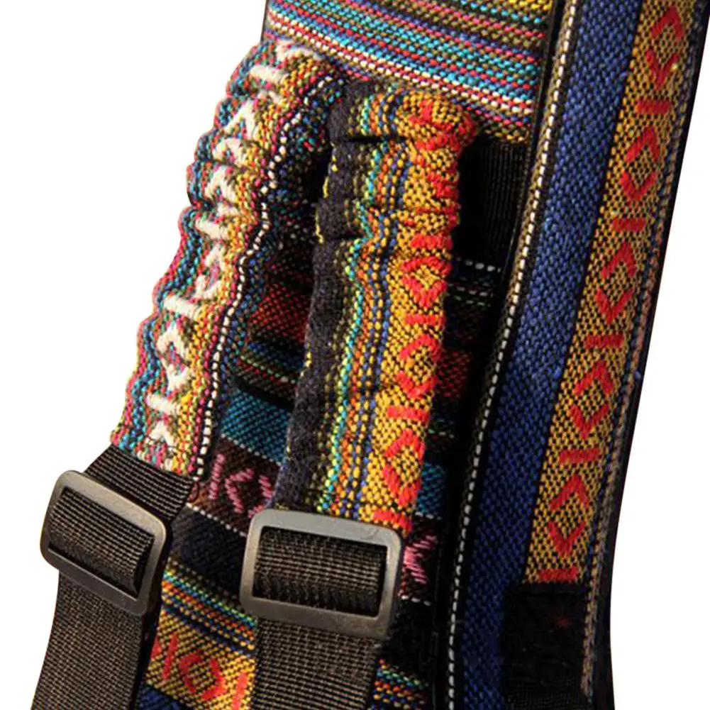 21/23/26 Inches Ethnic Knitting Style Ukulele Bag Backpack Double Shoulder Strap Cotton Padded Ukelele Carrying Case