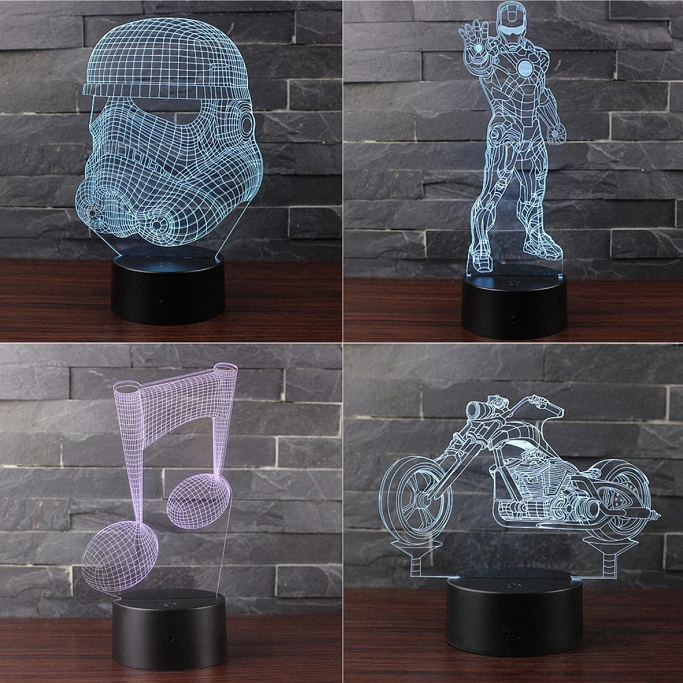 3D малыш сна лампа Дети подарок на день стол спальный светлый праздник лампы