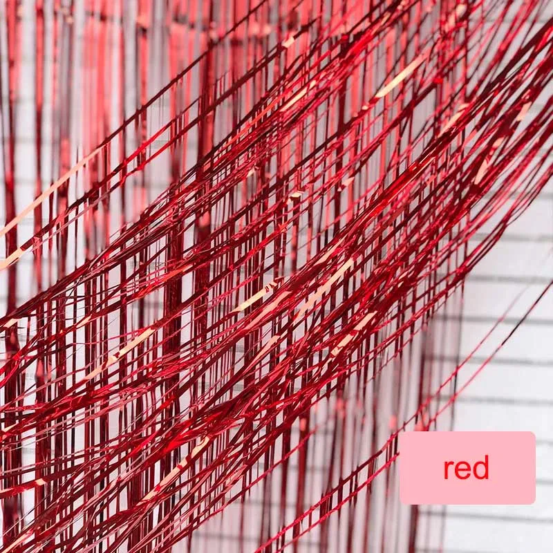 red-8pcs 2 м фон занавеска Детские Вечерние Декорации фольга бахрома занавеска с блестками День рождения Свадьба Декорации Hanukkah украшения - Цвет: red-8pcs