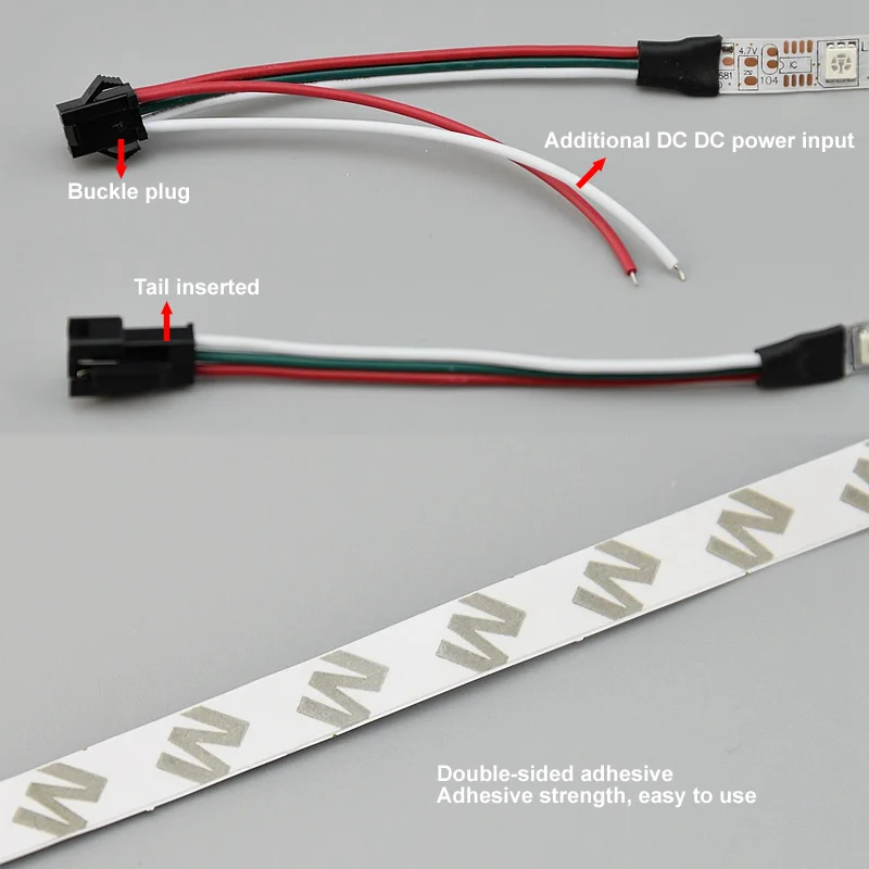 RGB Светодиодные ленты 5050 SMD гибкие полосы света 5 м светодиодный Клейкие лампа DC12V