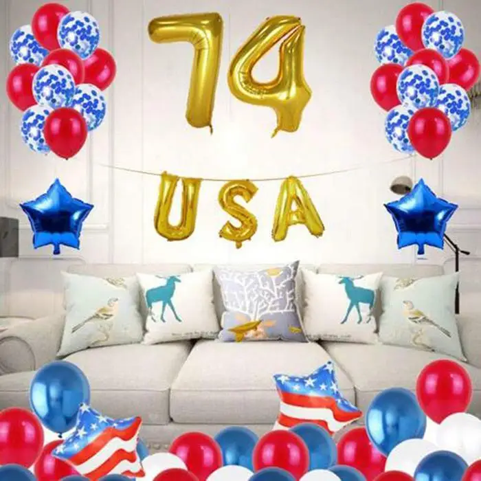 Американский День Независимости набор воздушных шаров 18 дюймов маленькие звезды