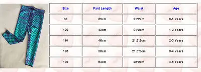 Новинка 2019 обтягивающие леггинсы в виде рыбьей чешуи для маленьких девочек брюки
