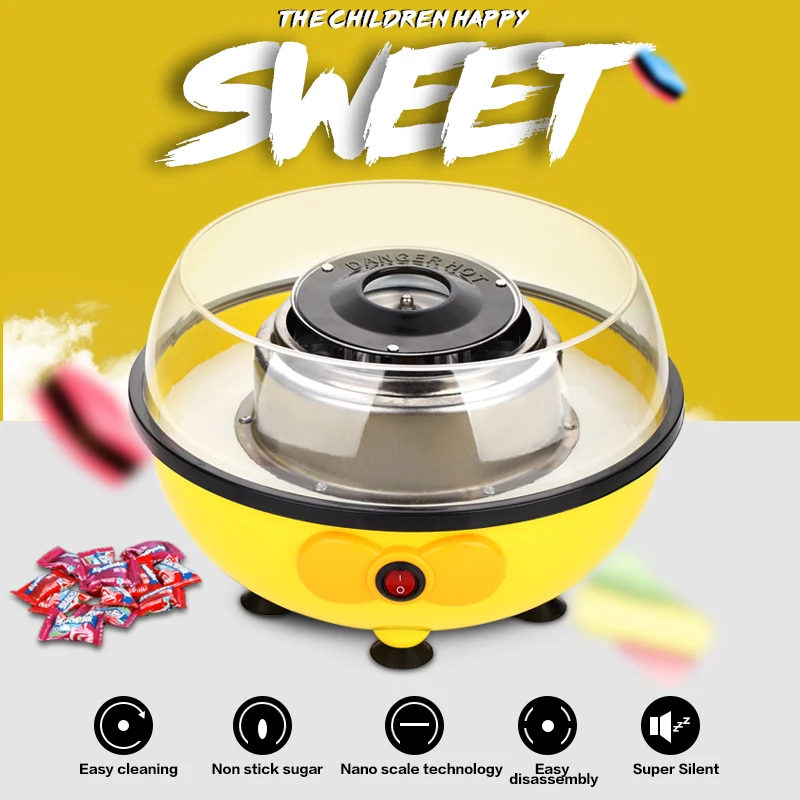 Мини электрическая машина для изготовления сахарной ваты DIY детей семейный