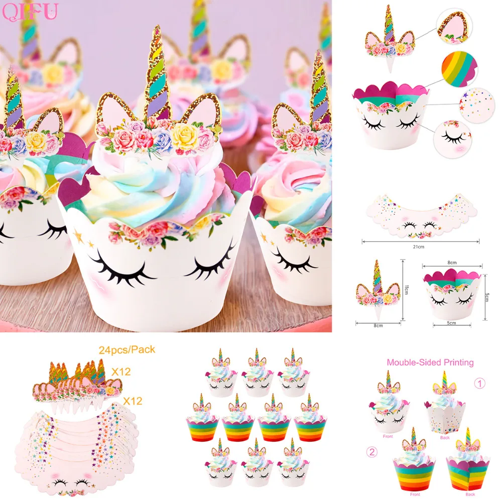 QIFU Pin The Horn On Unicorn Party Game детское украшение на день рождения в виде единорога
