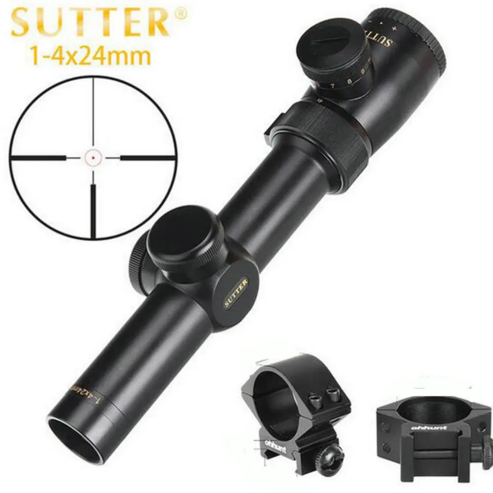 SUTTER 1 4X24 компактные охотничьи прицелы R29 стеклянная сетка Красная подсветка