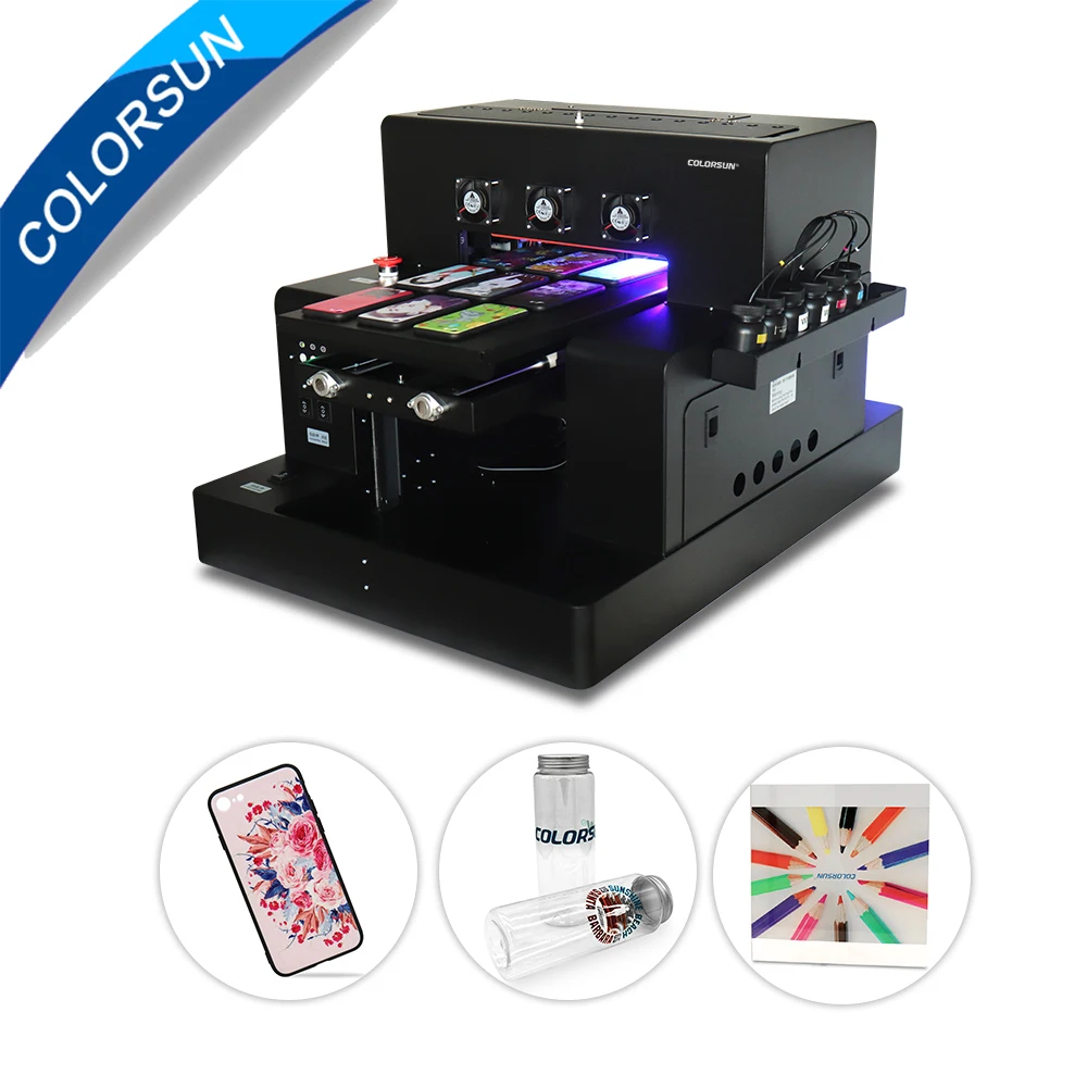 Автоматический принтер Colorsun A3 UV Led(280*500 мм) для чехол для телефона цилиндрическая древесина стеклянная печатная машина с программным обеспечением RIP 9,0