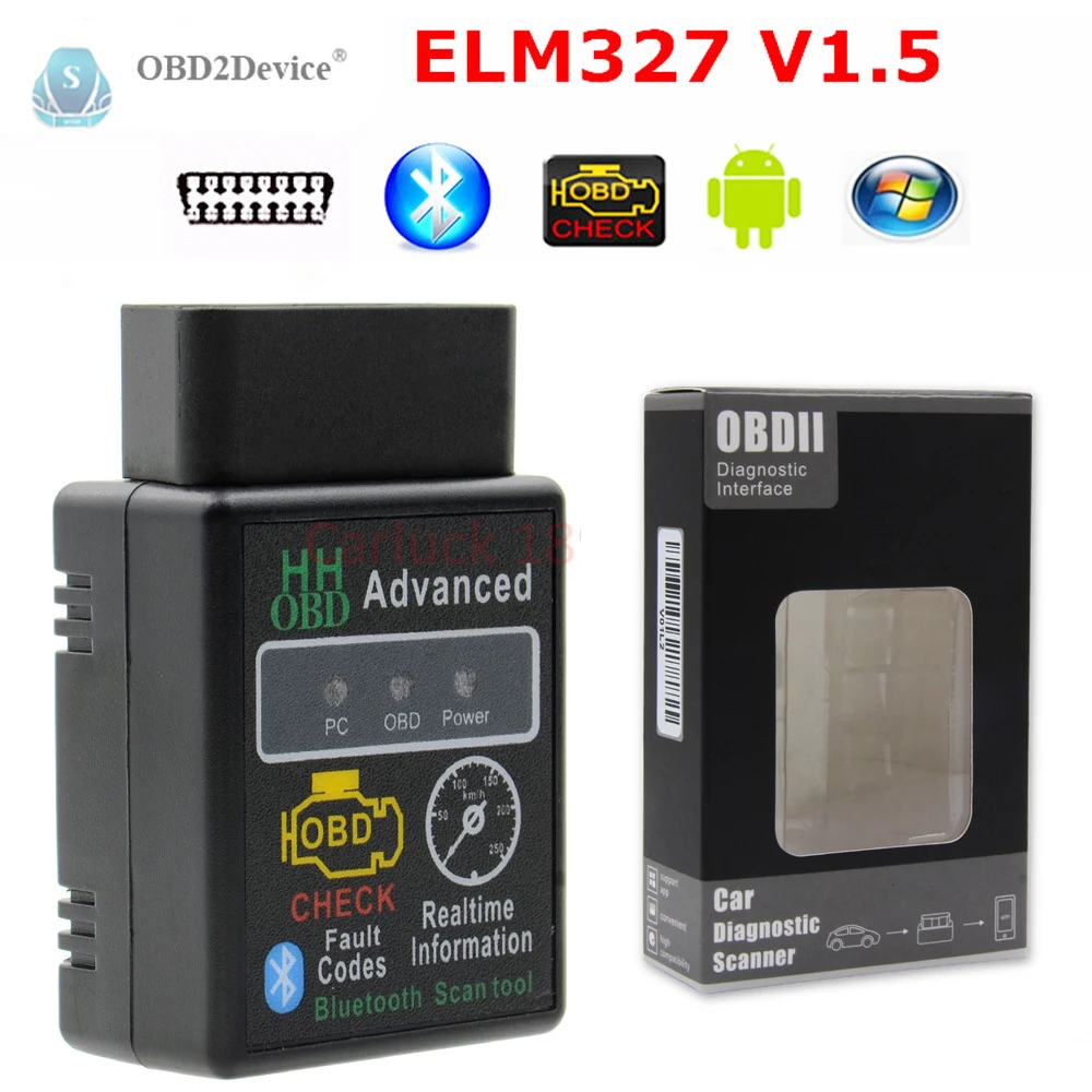 

Mini HH OBD ELM327 V1.5 BT Code Reader Scan Tool Check Engine Super ELM 327 OBD2 OBDII Car Diagnostic Scanner For Android