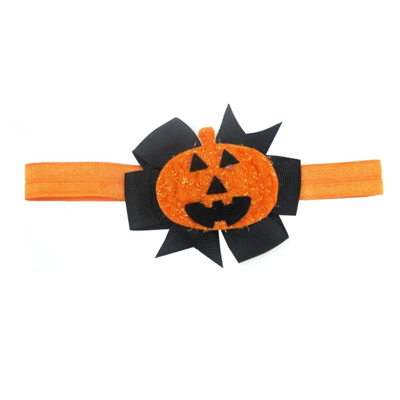 

Halloween Baby Girl Hair Bows Headbands Toddler Infant Children Elastic Headwear -M18