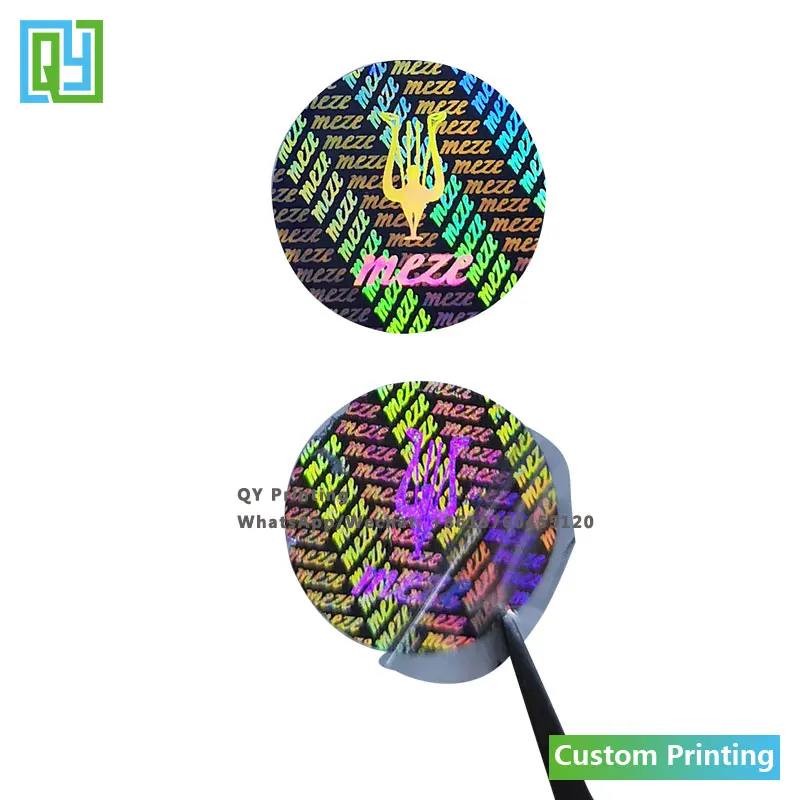 10000pcs 20x20mm Free Shipping Custom Printed Tamper Evident Hologram Stickers Warranty VOID Security Labels 3D Holographic Seal