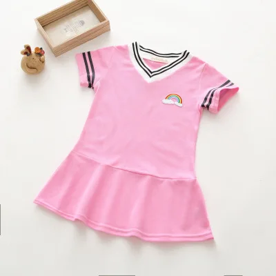 Z04-Pink- Летнее платье для девочек; Новинка г.; детская одежда; платья без рукавов для девочек; детское платье принцессы средней длины - Цвет: Z04-Pink-