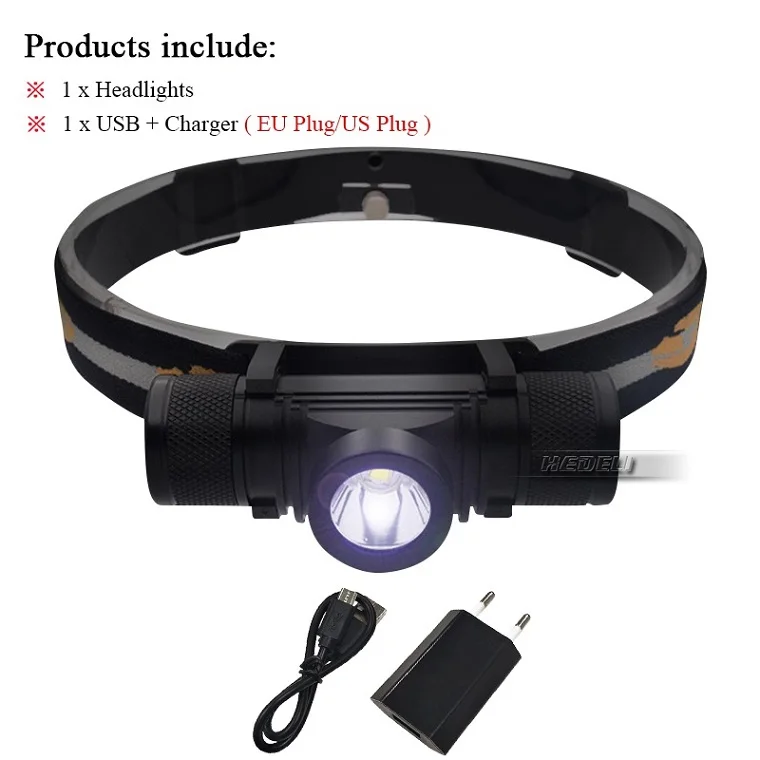 901 headlight H LED Headlamp mini USB Charging Headlight Super bright L2 Head Torch Camping Fishing head lamp waterproof 18650 Lantern hunting - Испускаемый цвет: 901 headlight H