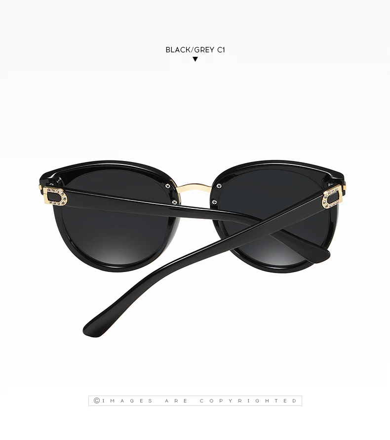 Ruosyling Sunglasses Women Female Polarized UV 400 TAC Lens Dark Round Shades Sun Glasses Ladies Girls Luxury Glasses Beach
