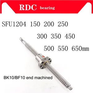 Холоднокатаный шариковый винт SFU1204, 150, 200, 250, 300, 350, 400, 450, 500, 550 мм, с 600 одношариковой гайкой, бесплатная доставка