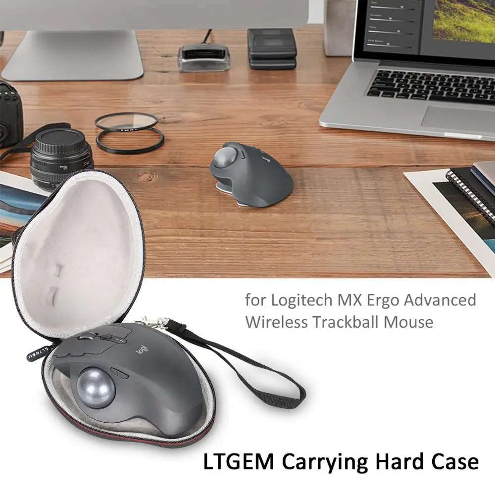 Жесткий Дорожный Чехол LTGEM EVA для Logitech MX ERGO Advanced беспроводной трекбол