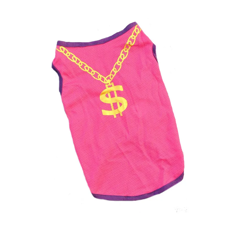 Purple Edge Dollar Pawstrip летняя одежда для собак, рубашка для щенков, для собак, Teddy, jorkie, бульдог, рубашка для собак, маленькая жилетка для собак питомец, футболка, чашка, одежда для щенков - Цвет: Purple Edge Dollar