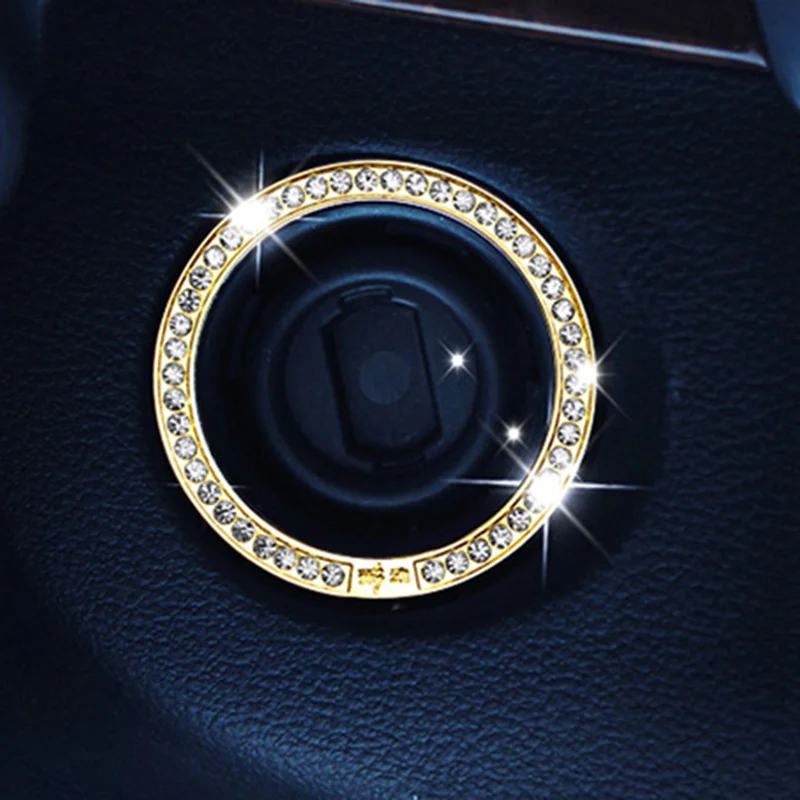 Кристальный автомобильный двигатель старт Стоп ключ зажигания кольцо для Mercedes