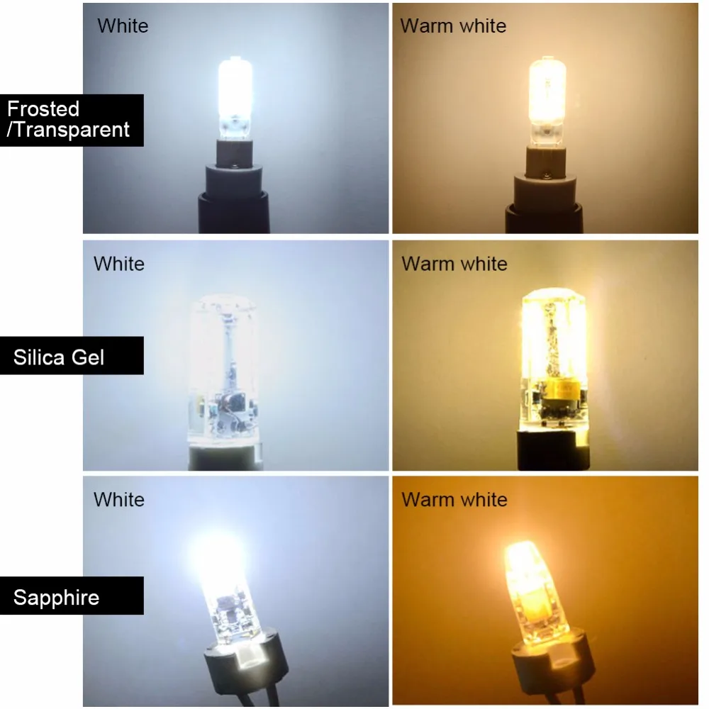 Мини G4 G9 светодиодные лампочки 3 Вт 5 кукурузная лампа DC12V AC220V SMD2835/3014 360 градусов