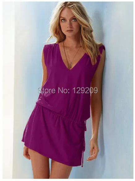 Free shipping 2015 Summer Cover Ups Women Dress Skirt Sexy Bikini Beachwear Swimwear Style Fit Slim B03 |