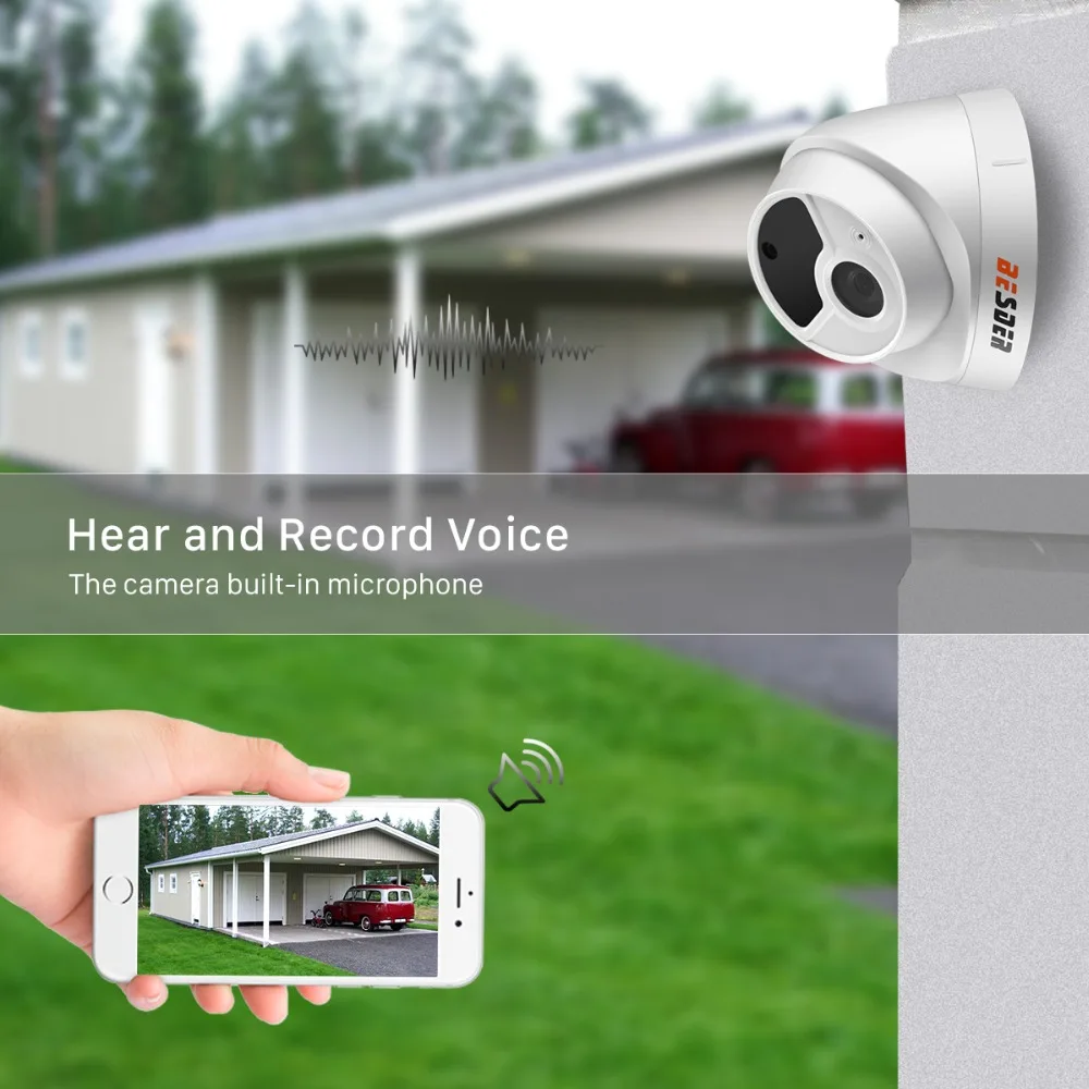 BESDER 4CH 1080 p HDMI CCTV Системы 48 V POE NVR комплект 4 шт 2.0MP купольные ip-камеры ИК Крытый открытый видео комплект видеонаблюдения XMEye