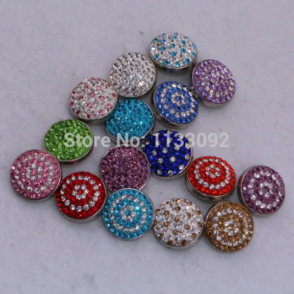 

16colors!!! Wholesale 50pcs/lot 20mm snap buttons, metal diy rhinestone snap buttons fit snap jewelry