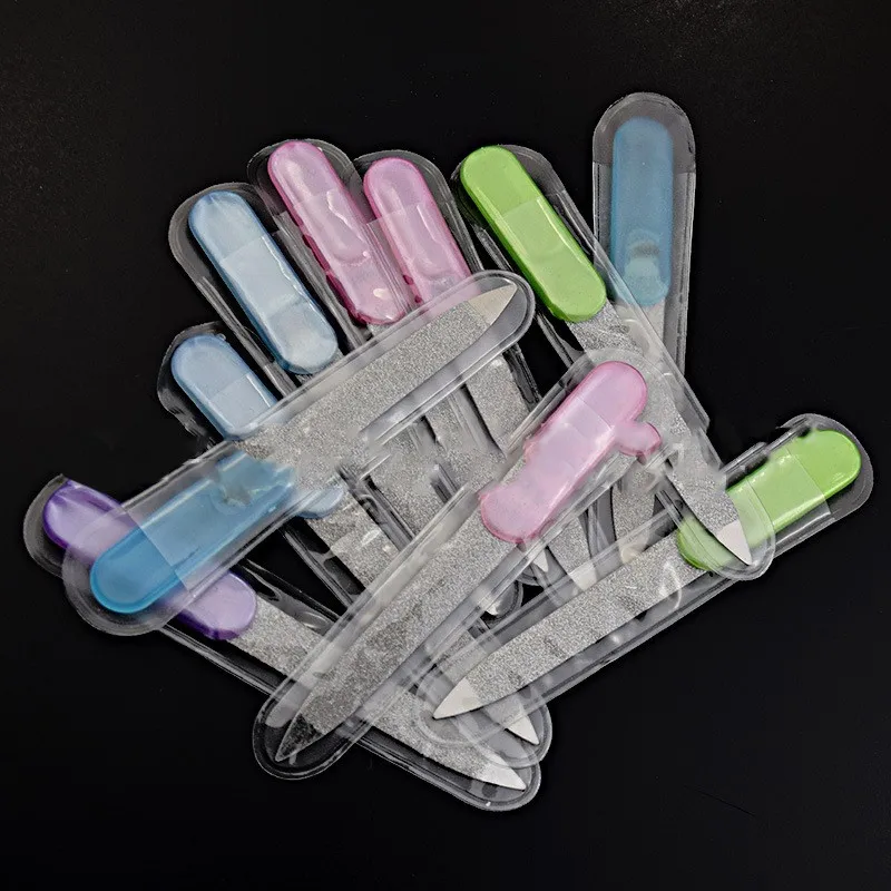 5 шт. модный двусторонний буфер для ногтей из нержавеющей стали металлический