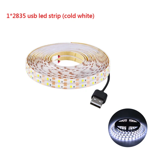 USB with cold white Foxanon RGB Светодиодная лента светильник 5 в USB Светодиодная лента 12 В Водонепроницаемая RGB датчик движения 2835 5050 гибкая лента для ТВ ПК кухни - Испускаемый цвет: USB with cold white