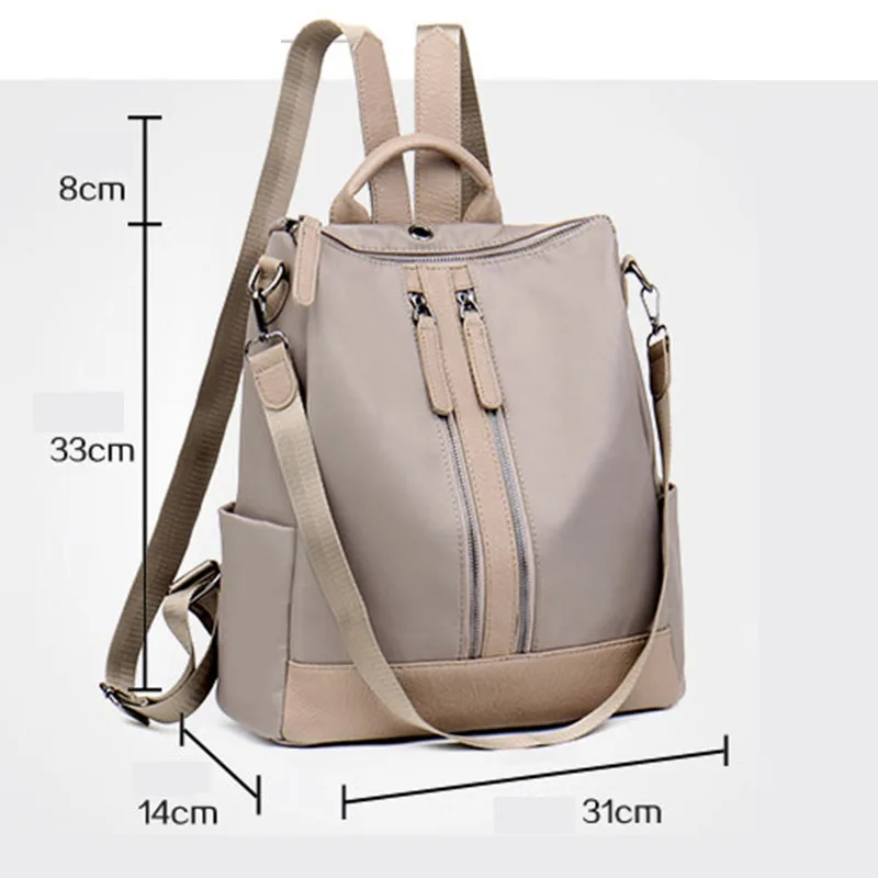 

Women Backpack Female Oxford Black Cloth Travel Backpacks 2018 New Fashion Nylon Casual Dual-use Shoulder Bag Polyester JMD329