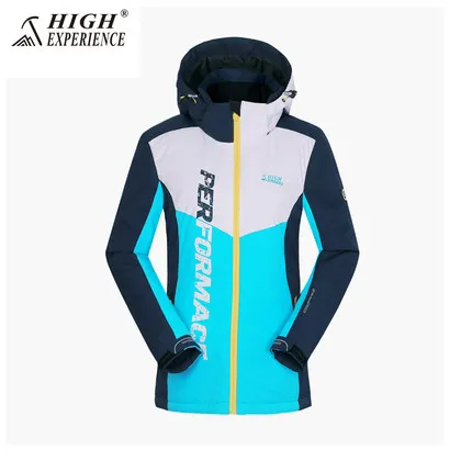 blue jacket Лыжный костюм для женщин, зимняя куртка, женский лыжный костюм, женский зимний спортивный костюм, зимние куртки, лыжные брюки, водонепроницаемый - Цвет: blue jacket