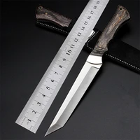 2021 new free shipping wood handle bushcraft fixed tactical hunting knife outdoor utility survival camping army knives tools