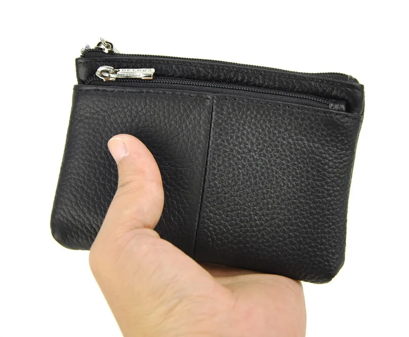 Мужской и Женский кошелек из натуральной кожи мини для монет мульти карман на