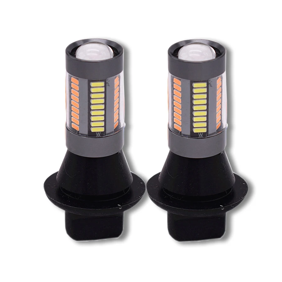 1156 BAU15S LED DRL белый желтый указатель поворота безошибочный Canbus с резистором 4014 66SMD |