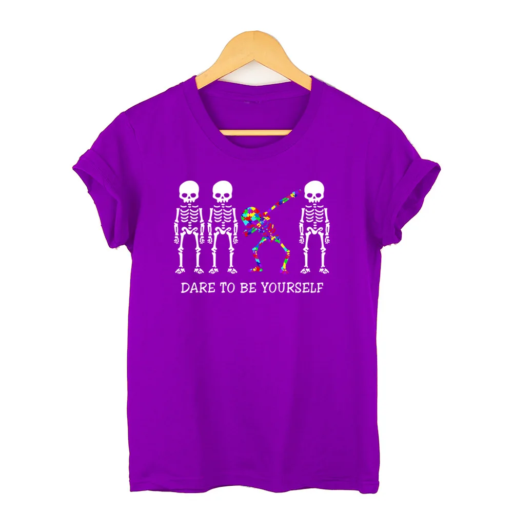 Sleketon Dabbing authism Awareness Dare To Be Yourself футболка 2020 Новое поступление Мужская модная