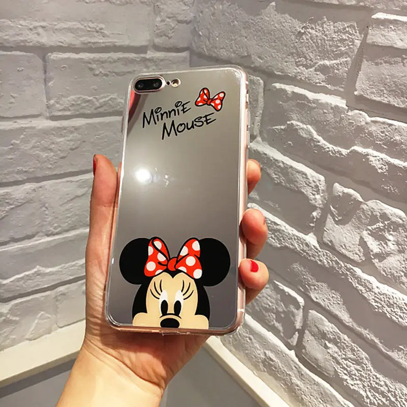 High Quality Phone Case For iPhone X Xs Max Xr 8 7 5 6 s SE 5s Plus 6sPlus 7Plus 8Plus Mickey Minnie Mirror Cover TPU Casing |