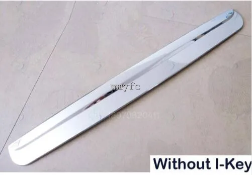 Without i Key Для NISSAN QASHQAI DUALIS ABS хромированная крышка багажника задняя дверь поручень накладка 2008-2013 Аксессуары для стайлинга автомобилей 1 шт - Цвет: Without i Key