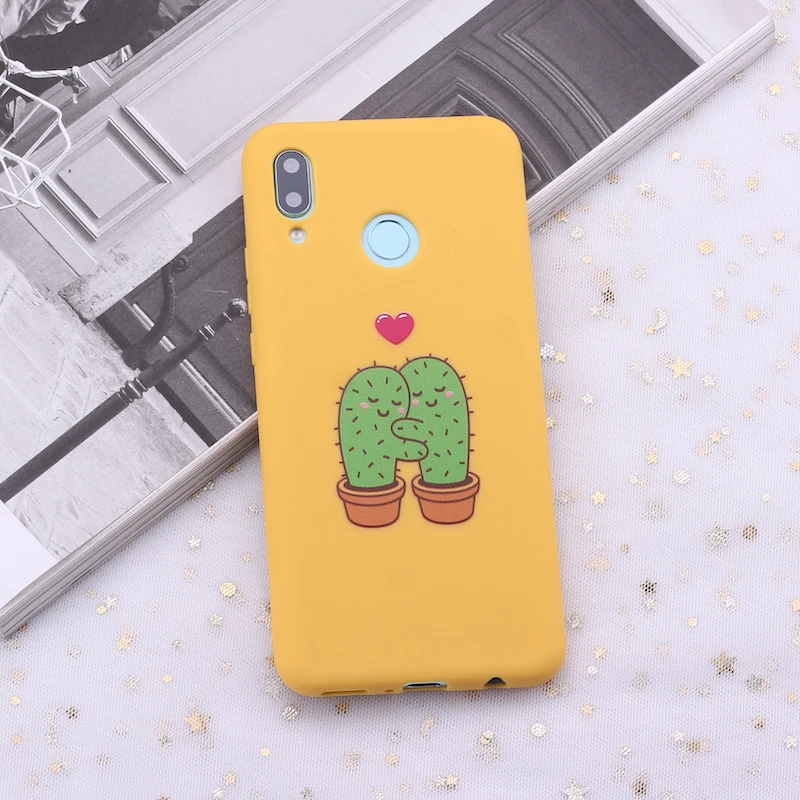 

For Huawei Honor Mate 10 20 Nova P20 P30 P40 P Smart Cute Cartoon Cactus Avocado Lover Candy Silicone Phone Case Capa Fundas